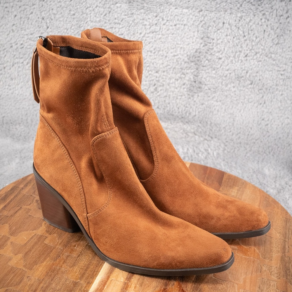 NATURALIZER Ella Booties‎ Brown Stretch Size 6.5